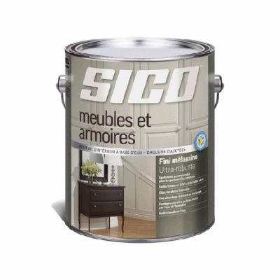 Peinture d'intérieur pour meubles et armoires au fini mélamine «SICO» blanc - 3.78 L