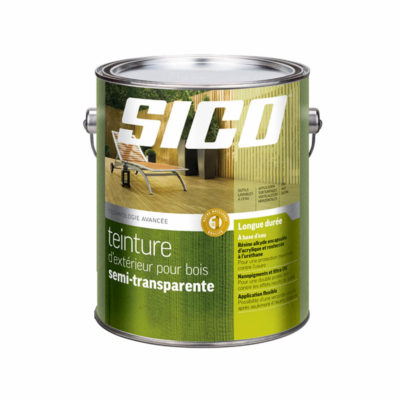 Teinture d'extérieur pour bois semi-transparente au fini mat-satiné «SICO» base à teinter - 3.78 L