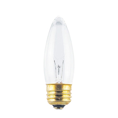 Ampoule chandelier, claire, type B11, 40W, 2700K Blanc doux, gradable