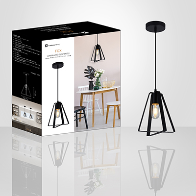 Luminaire suspendu «FOX» noir