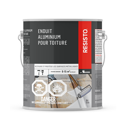 Enduit aluminium pour toiture «RESISTO»
