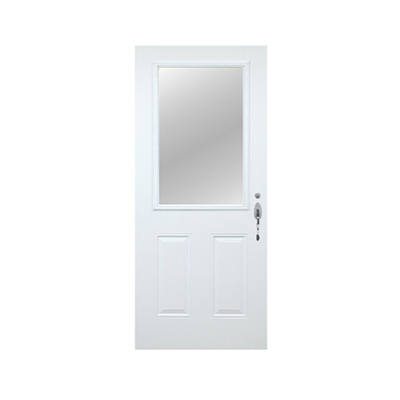Porte avec fenêtre thermos «B02», 34 po, blanche, cadrage 7-1/4 po gauche