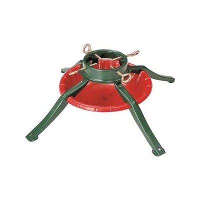 Socle de sapin naturel en acier 27 po - vert / rouge