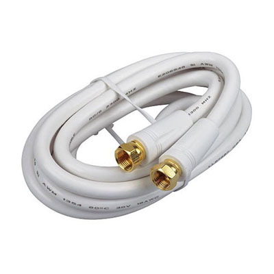 Câble coaxial RG6 - Blanc