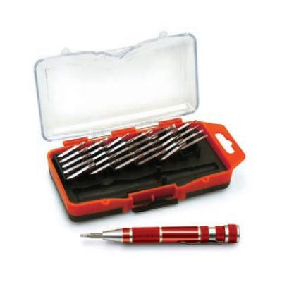Ensemble tournevis de précision + 31 embouts