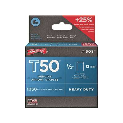 Agrafes T50 - 1/2 po «Arrow» (bte 1250)