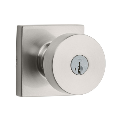 Poignée serrure à clé, Cambie «Weiser» Nickel satin