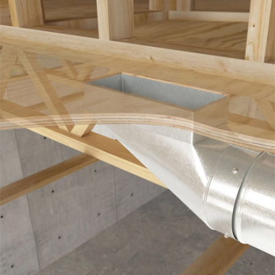 Sortie allongée de conduit de ventilation