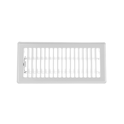 Registre de plancher en acier peint - Blanc