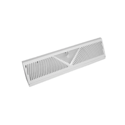 Diffuseur de plinthe en acier peint - Blanc