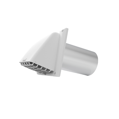 Évent de ventilation «Privilégié» avec grille, blanc - 4 po