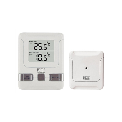 Thermomètre extérieur numérique, sans fil #261BC - Blanc