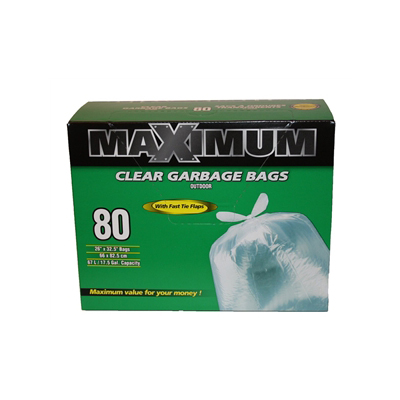 Sacs à recyclage 67L «Maximum» Transparent (bte 80)