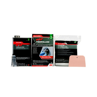 Kit de réparation de résine de fibre de verre «Bondo» (6 mcx)