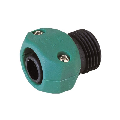 Pièce de réparation de boyau de 5/8 po à 3/4 po en plastique - Mâle (unité)
