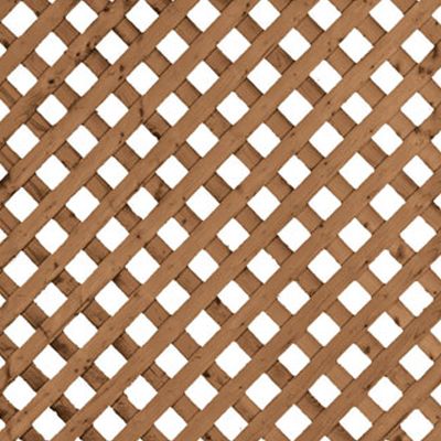 Treillis en bois traité brun intimité - 4' x 8' (unité)