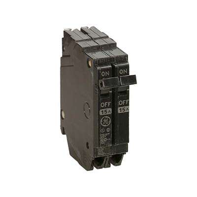Disjoncteur GE, Q-Line, 2 pôles, 15A «THQP215» (unité)