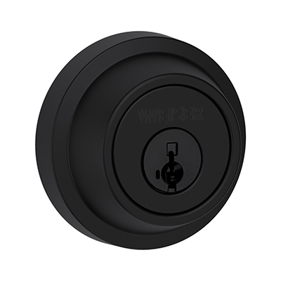 Pêne dormant Ronde Contemporain Elements «Weiser» Noir mat (unité)