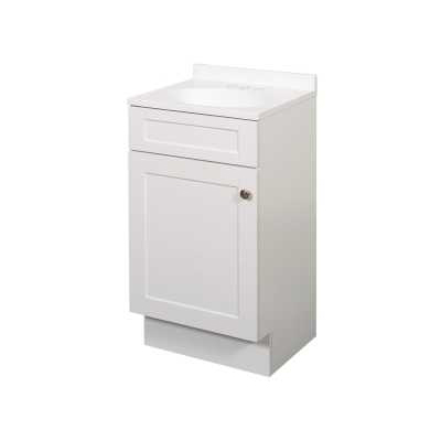 Vanité 18 po avec lavabo, shaker, 1 porte «Combi» Blanc (unité)