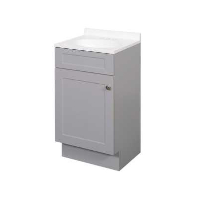 Vanité 18 po avec lavabo, shaker, 1 porte «Combi» Gris (unité)