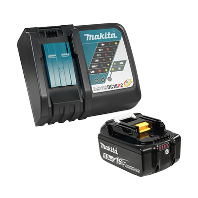 Ensemble batterie li-ion 18 V 5,0 Ah et chargeur Rapide «MAKITA» Y-00309 - (2 mcx)
